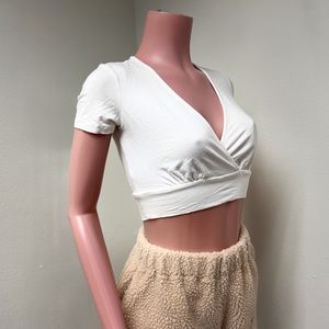 White crop top